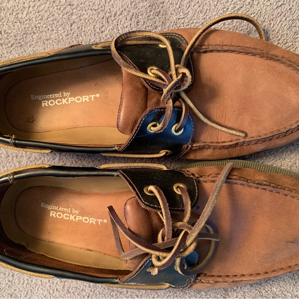 Rockport Perth Men's Two-Tone Leather Boat Shoes